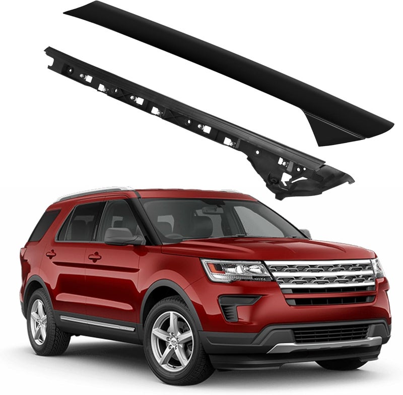 HYR A-Pillar Windshield Trim Molding Set Fit for Ford Explorer 2011-2019, Passenger Front Right Side, Outer & Inner, 926-451 BB5Z7803144AA BB5Z7803136AA BB5Z7803136BA - Image 1